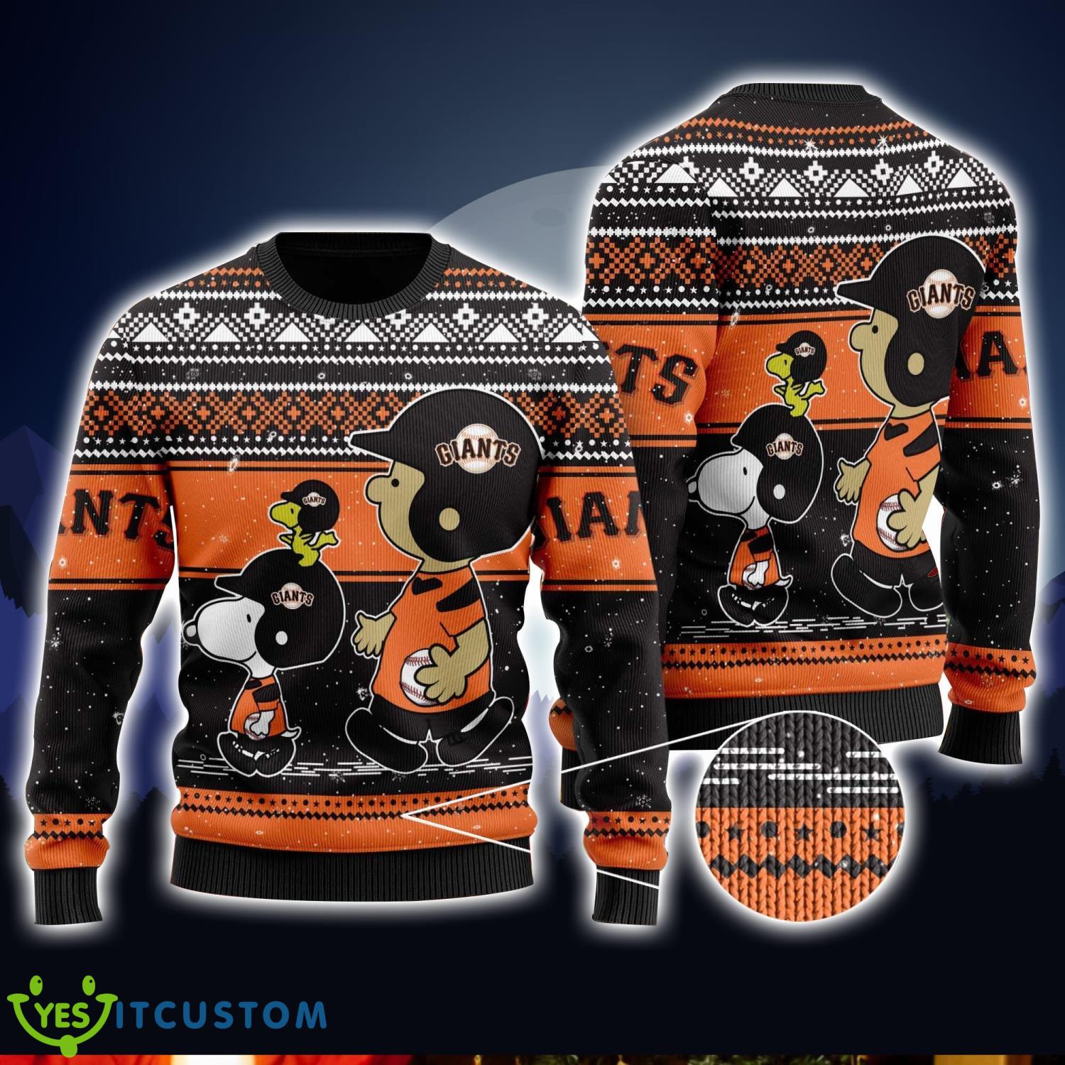 San Francisco Giants Snoopy Lover Ugly Christmas Sweater Christmas Gift For Men And Women Product Photo 1