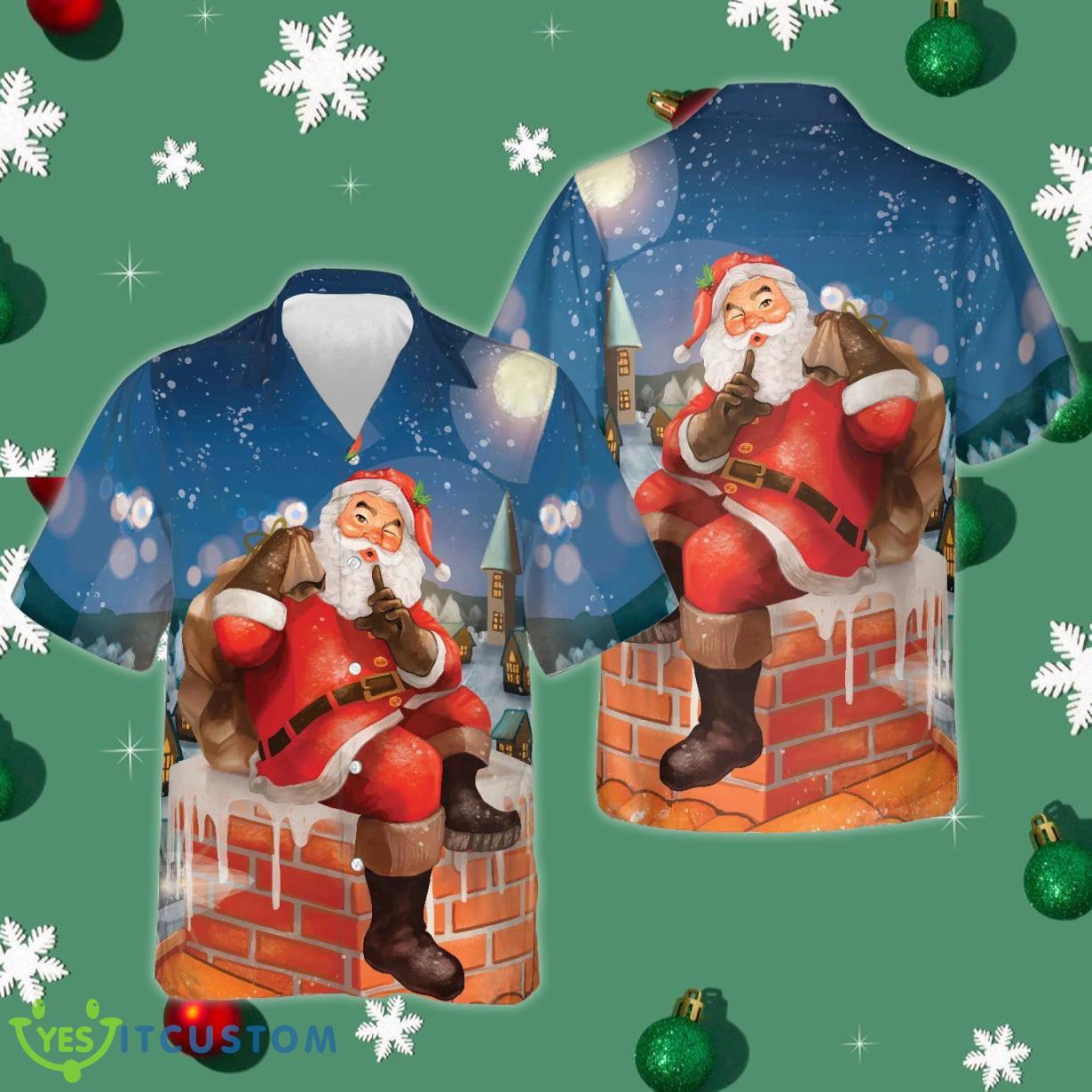 Santa With Gifts Christmas Hawaiian Shirt Xmas Santa Claus Aloha Shirt For Men Product Photo 1