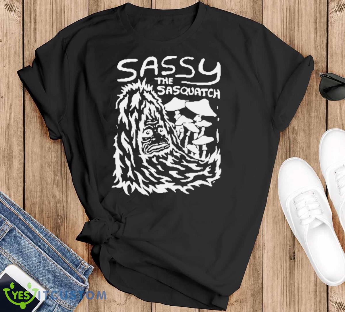 Sassy The Sasquatch Shirt - Black T-Shirt