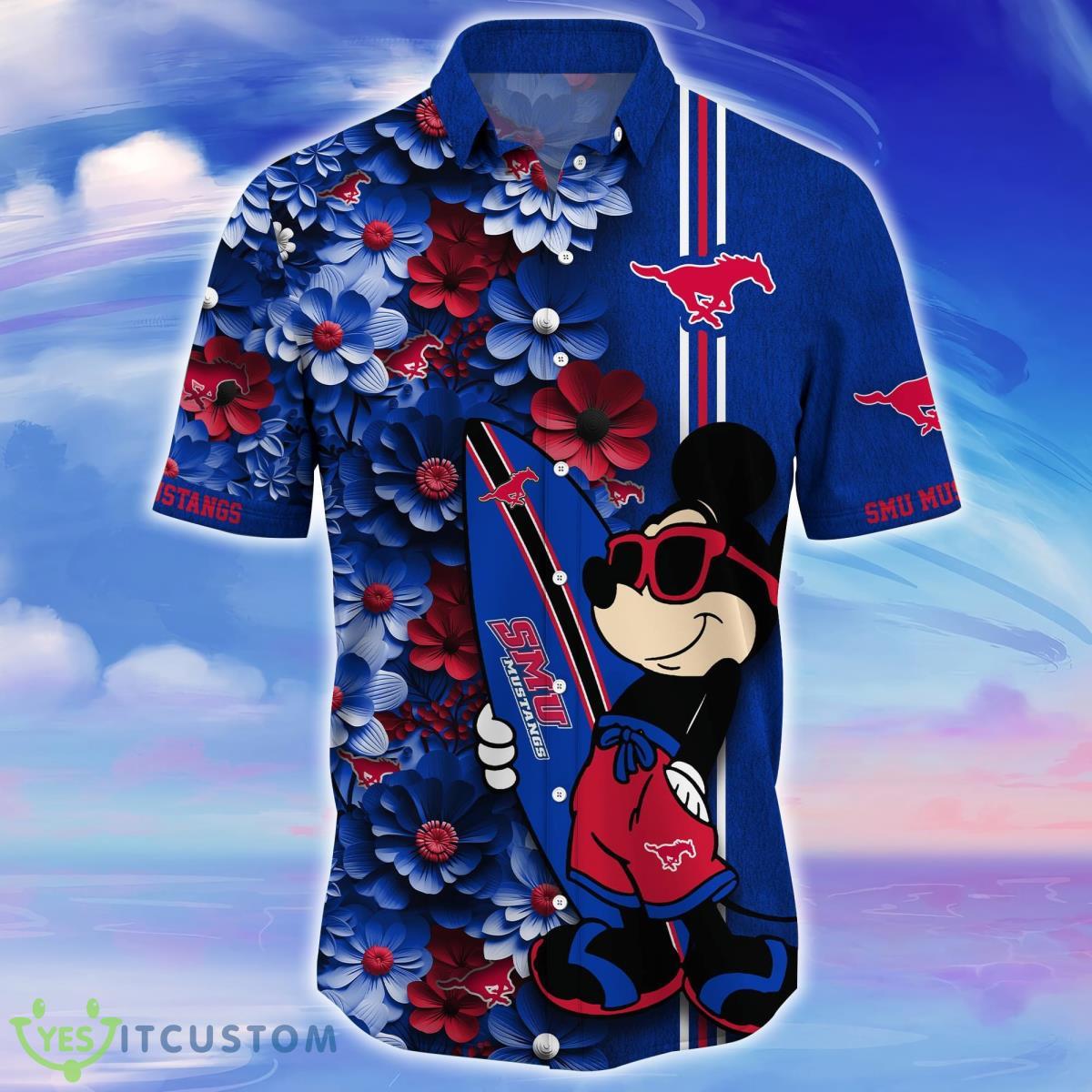 SMU Mustangs Trending Hawaiian Shirt Best Gift For Fans Product Photo 2