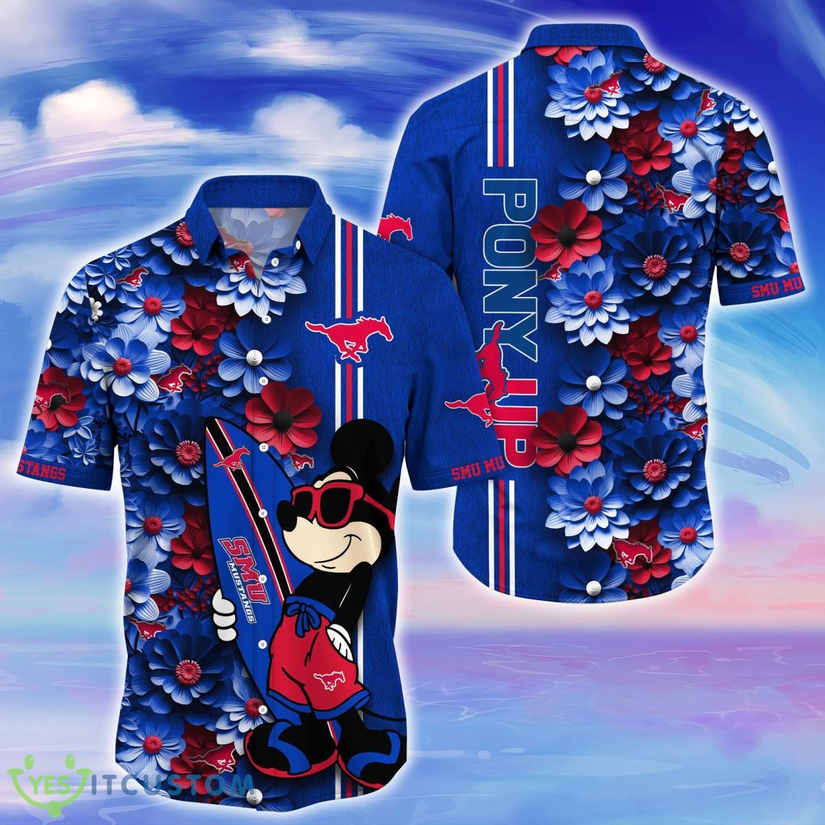 SMU Mustangs Trending Hawaiian Shirt Best Gift For Fans Product Photo 1