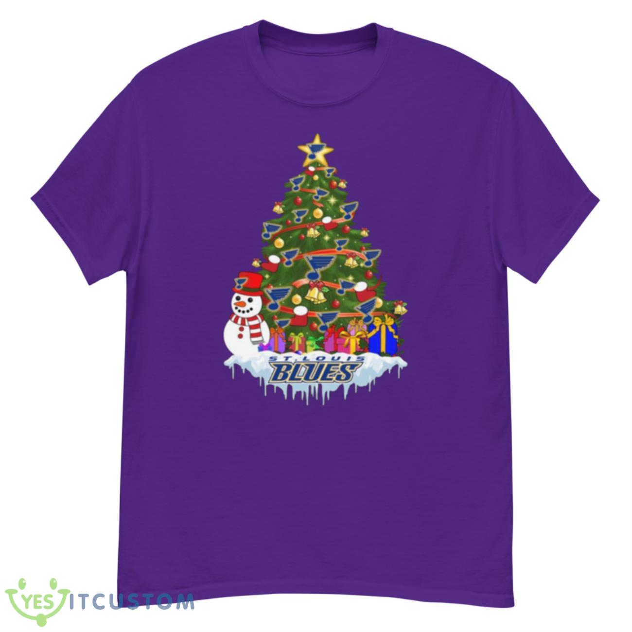 St.Louis Blues Merry Christmas NHL Hockey Sports T Shirt - G500 Men’s Classic T-Shirt-1