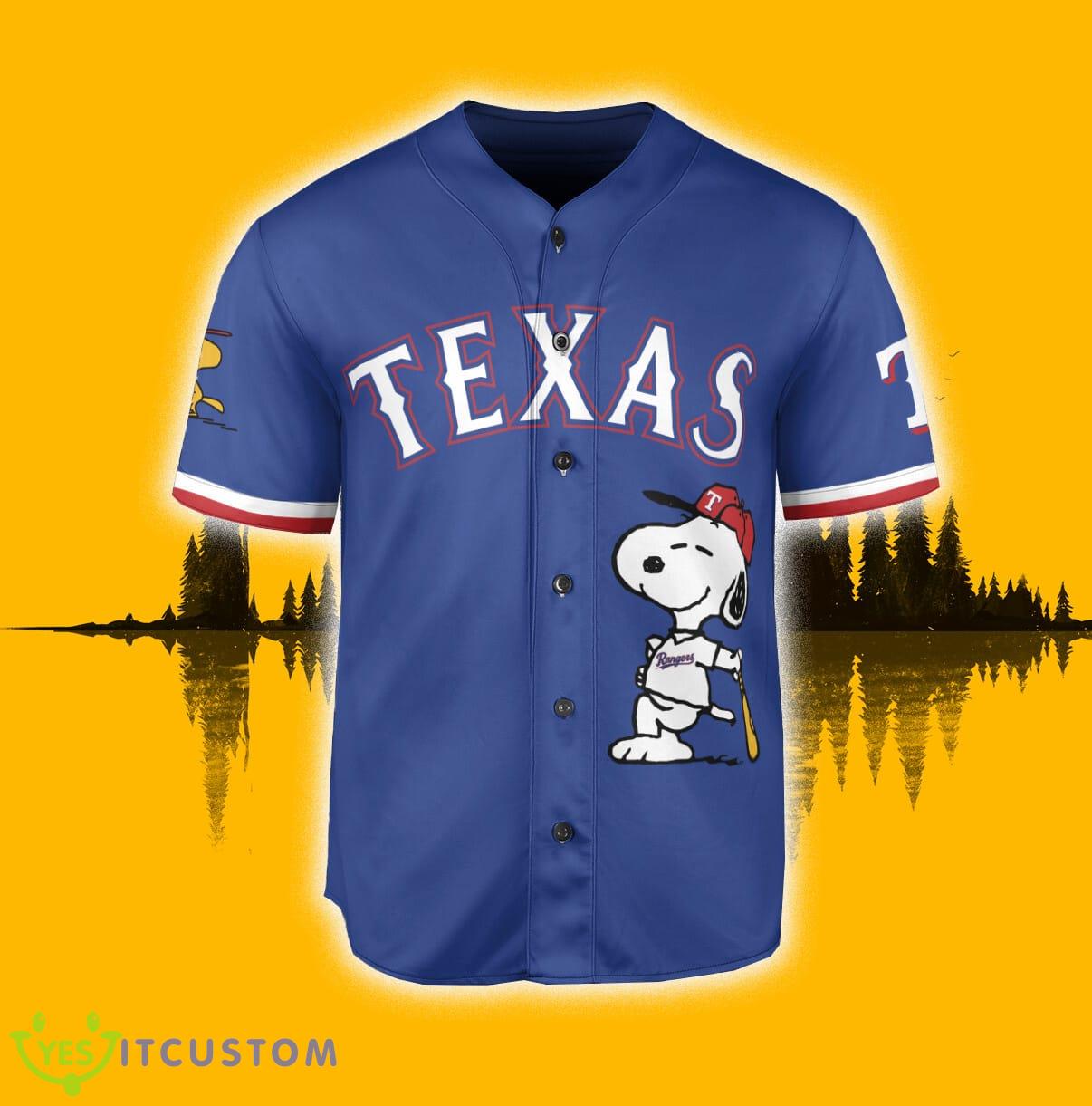 Texas Rangers Peanuts Snoopy Royal Custom Number And Name Baseball ...