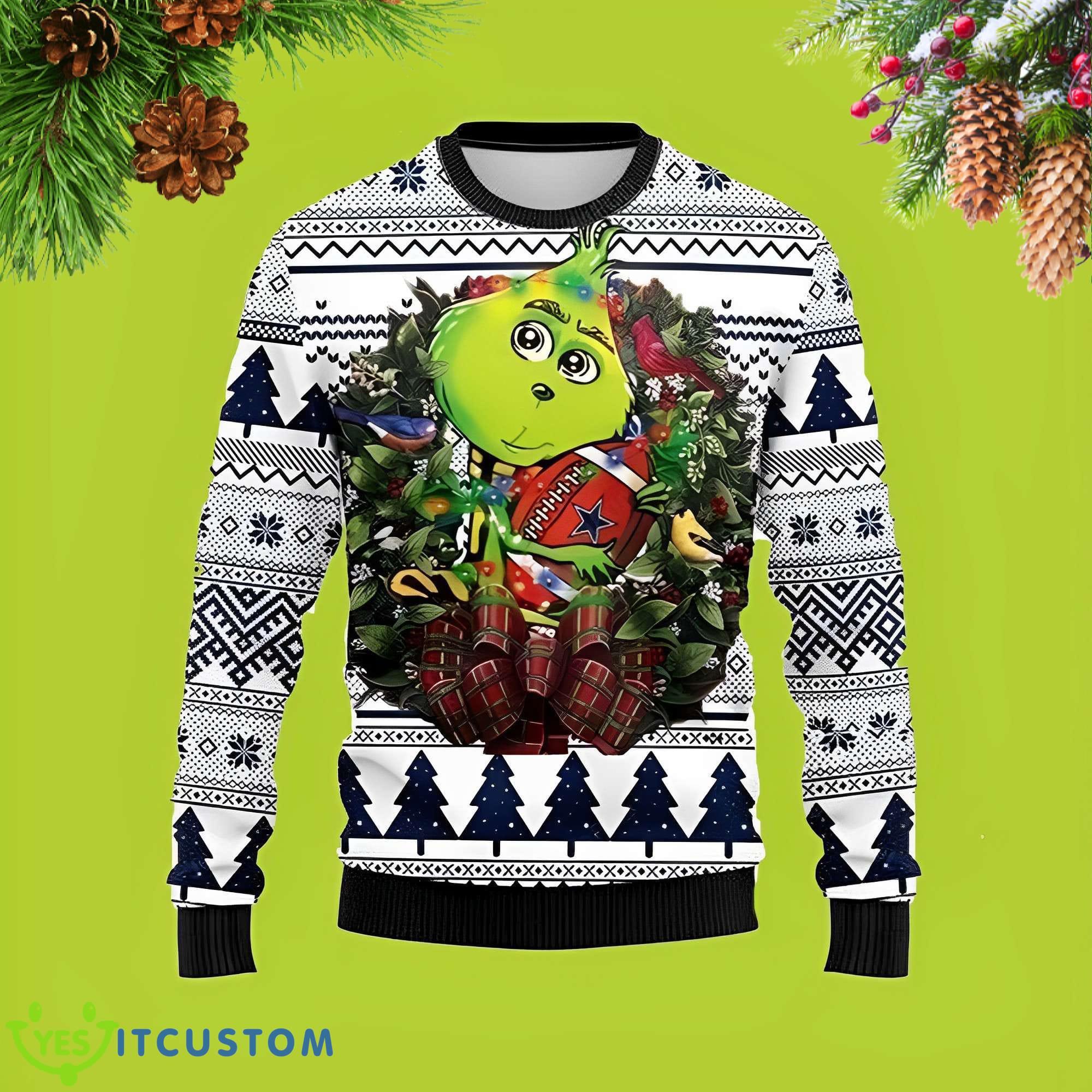 The Dallas Cowboys NFL Cute Grinch Funny Xmas s, Grinch Party Ugly Christmas Sweater - The Dallas Cowboys NFL Cute Grinch Funny Xmas Sweaters, Grinch Ugly Sweater