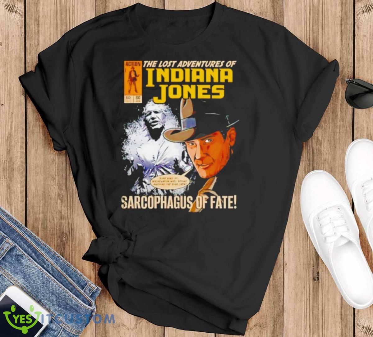The Lost Adventures Indiana Jones Sarcophagus Of Fate Shirt - Black T-Shirt