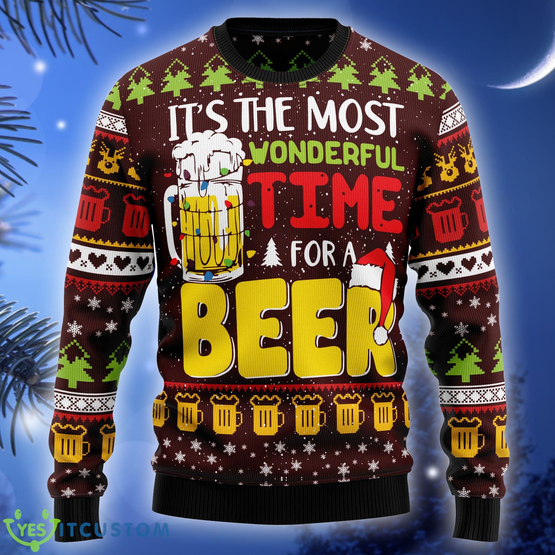 Time For Beer Ugly Christmas Sweater Thankgiving Gift Men Women - Time For Beer Ugly Christmas Sweater Thankgiving Gift Men Women_1