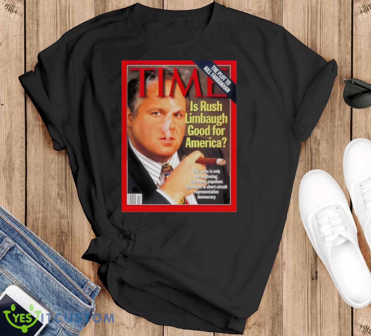 Time Is Rush Limbaugh Good For America Shirt - Black T-Shirt