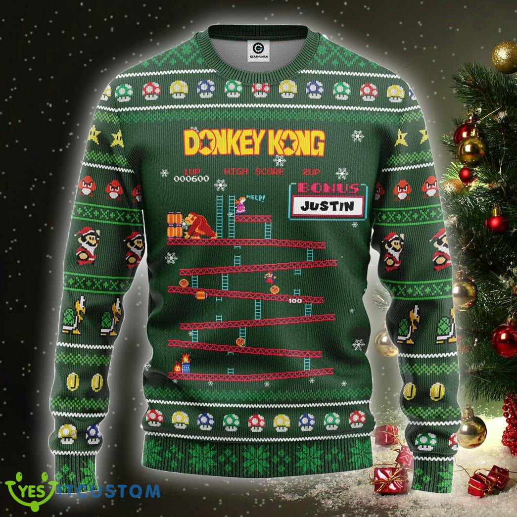Ugly Donkey Kong Ugly Christmas Sweater Custom Name 5 Ugly Donkey Kong Ugly Christmas Sweater Custom Name - Ugly Donkey Kong Ugly Christmas Sweater_2