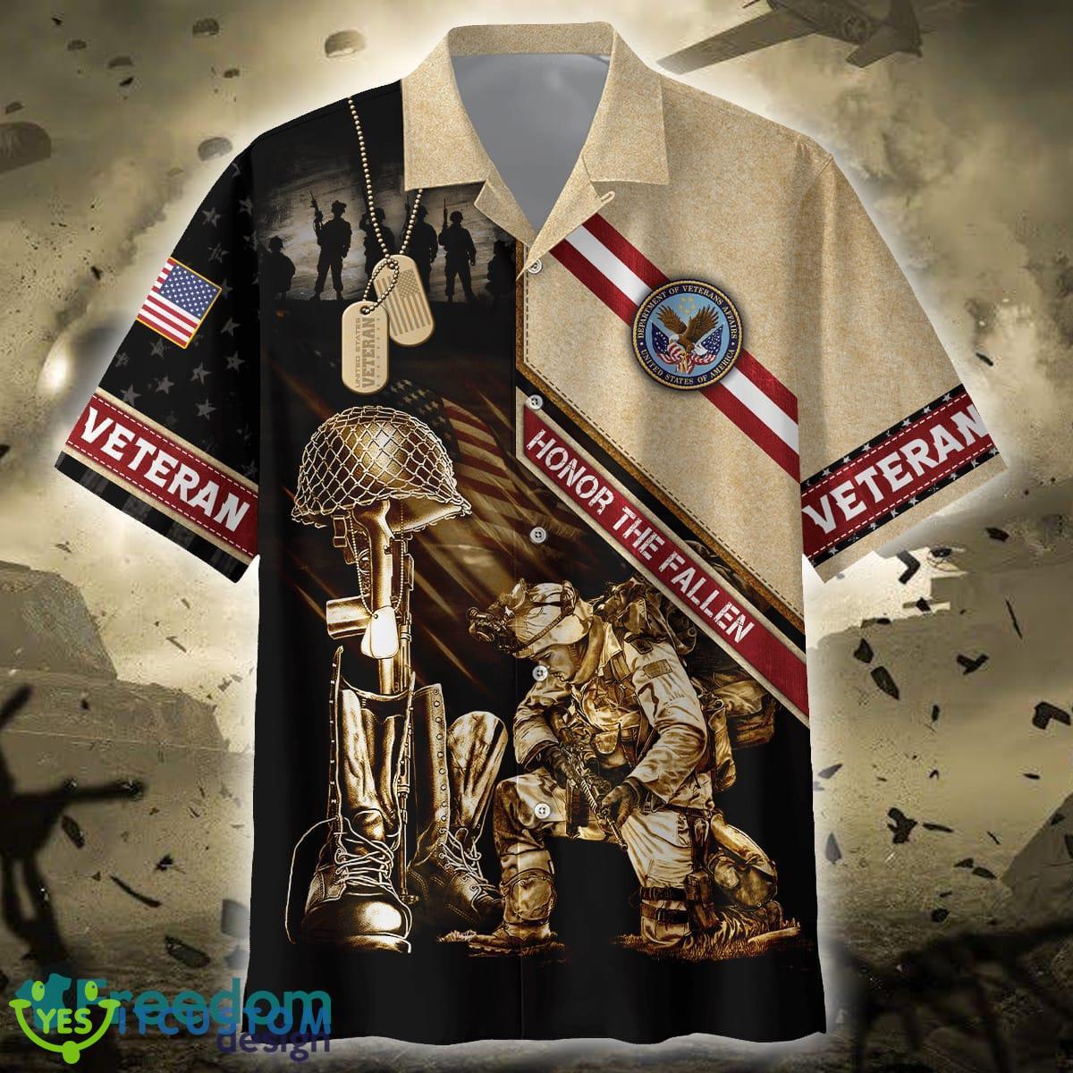 US Veteran Brave Hearts Soar Honor The Fallen 3D Hawaiian Shirt And Short - US Veteran - Honor The Fallen 3D All Over Printed Unisex Shirts_1
