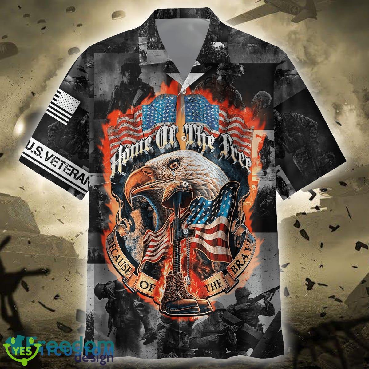 US Veteran Defenders of Valor Home Of The Free Because Of The Brave Hawaiian Shirt And Short - US Veteran - Home Of The Free Because Of The Brave Unisex Shirts_1