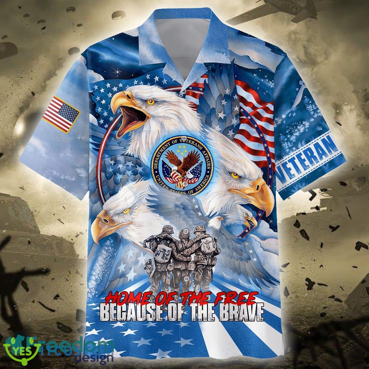 US Veteran Eagles' Fearless Flight Home Of The Free Because Of The Brave Hawaiian Shirt And Short - US Veteran - Home Of The Free Because Of The Brave Unisex Shirts_1