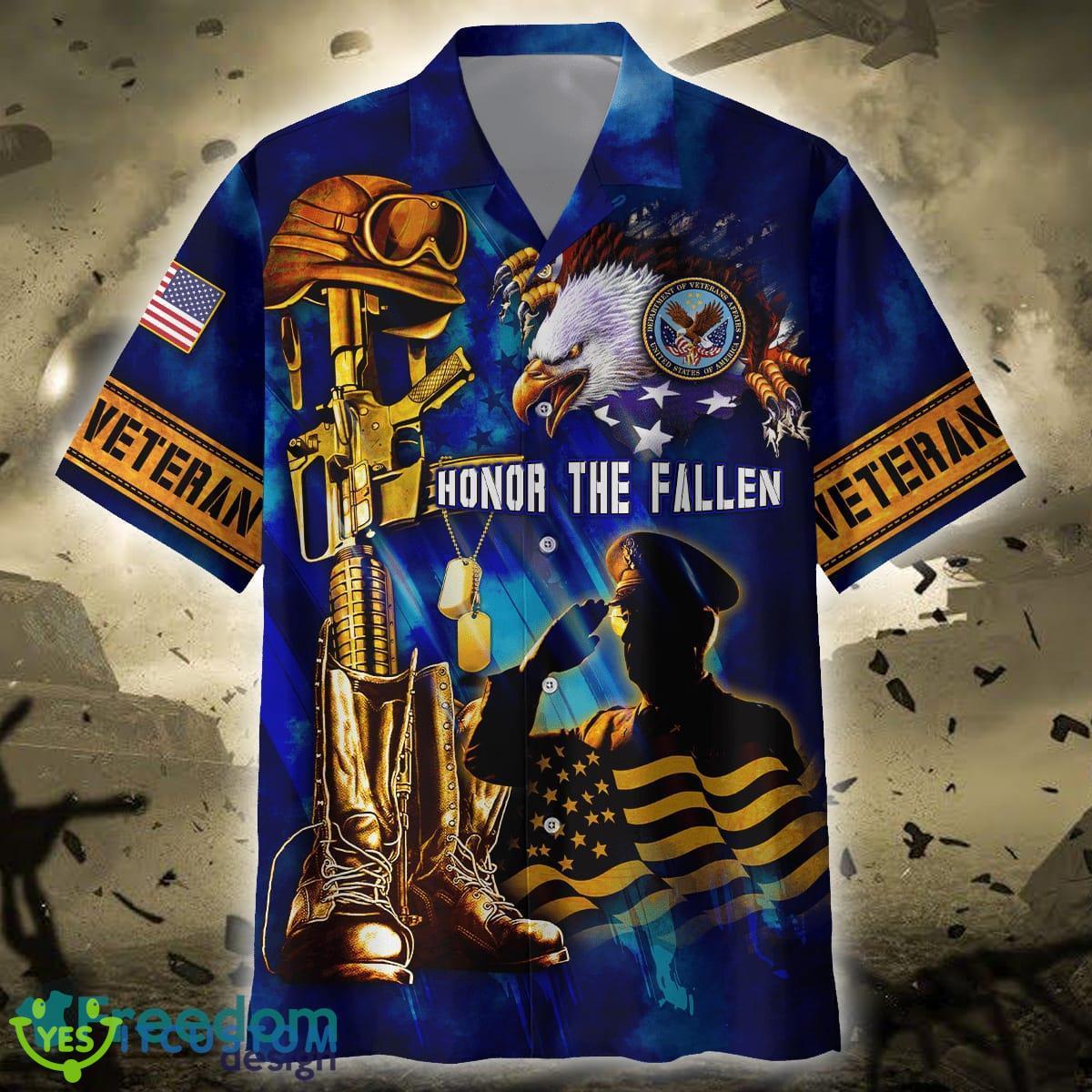 US Veteran Flags Raised High Honor The Fallen 3D Hawaiian Shirt And Short - US Veteran - Honor The Fallen 3D All Over Printed Unisex Shirts_1