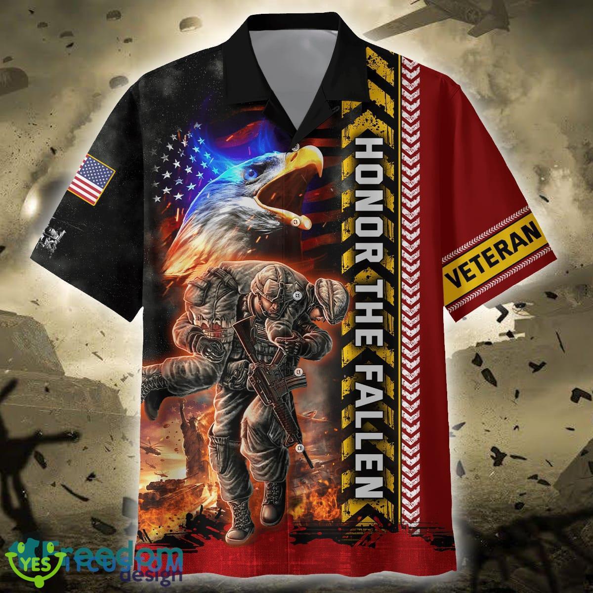 US Veteran Majestic Wings Unfurl Honor The Fallen U.S Veteran Hawaiian Shirt And Short Set Men Women - Honor The Fallen - U.S Veteran Unisex Shirts_1