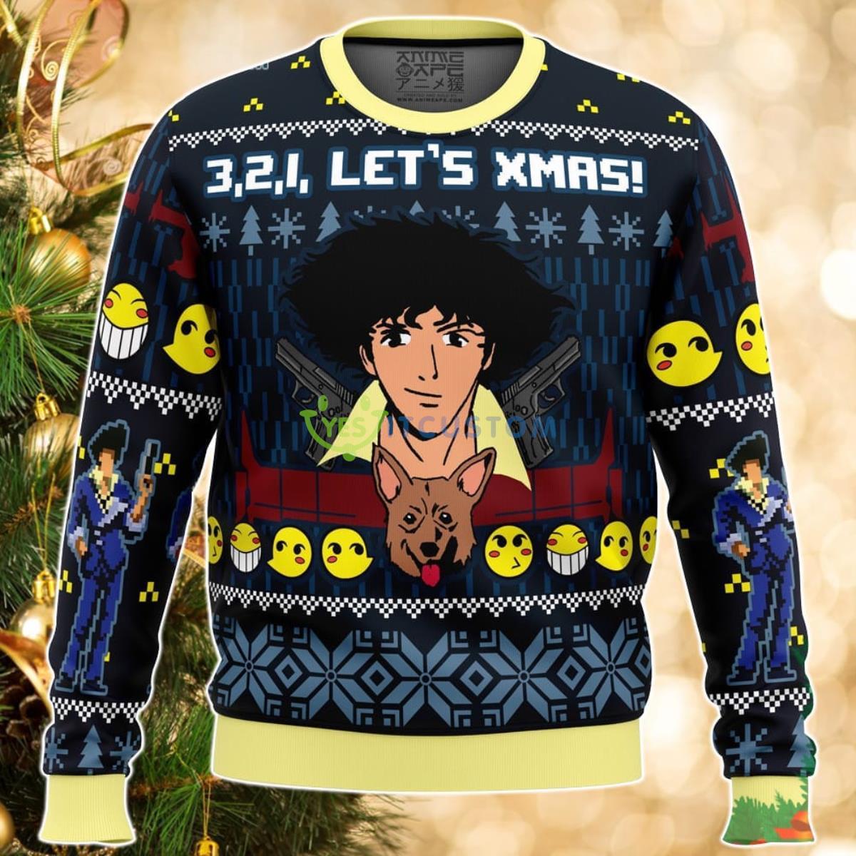 3, 2, 1, Let’s Xmas! Cowboy Bebop AOP Christmas Sweater 3 3, 2, 1, Let’s Xmas! Cowboy Bebop AOP Christmas Sweater Product Photo 1