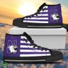 American Flag Northwestern Wildcats High Top Shoes Gift For Passionate Fans Product Photo 1