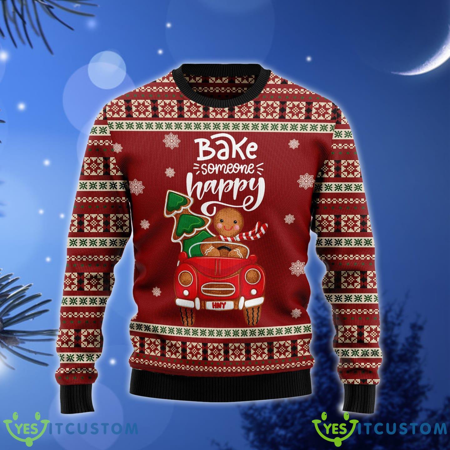 Bake Someone Happy Ugly Christmas Sweater Gift Men Women - Bake Someone Happy Ugly Christmas Sweater Gift Men Women_1