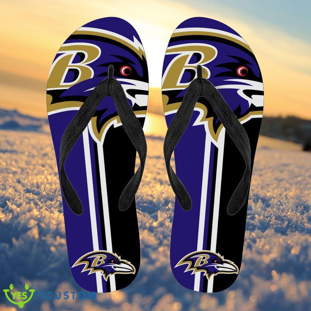 Baltimore Ravens Fan Gift Two Main Colors Flip Flops 3 Baltimore Ravens Fan Gift Two Main Colors Flip Flops Product Photo 1