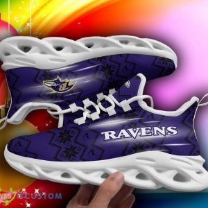 Baltimore Ravens Xmas Pattern Max Soul Sneakers Ugly Christmas Shoes 3 Baltimore Ravens Xmas Pattern Max Soul Sneakers Ugly Christmas Shoes - Baltimore Ravens Xmas Pattern Chunky Sneakers Ugly Christmas Max Soul Shoes