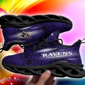 Baltimore Ravens Xmas Pattern Max Soul Sneakers Ugly Christmas Shoes - Baltimore Ravens Xmas Pattern Chunky Sneakers Ugly Christmas Max Soul Shoes Photo 6