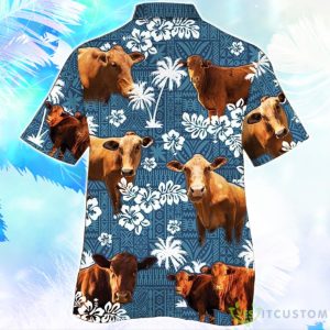 Beefmaster Cattle Blue Tribal Hawaiian Shirt For Men Women Product Photo 2