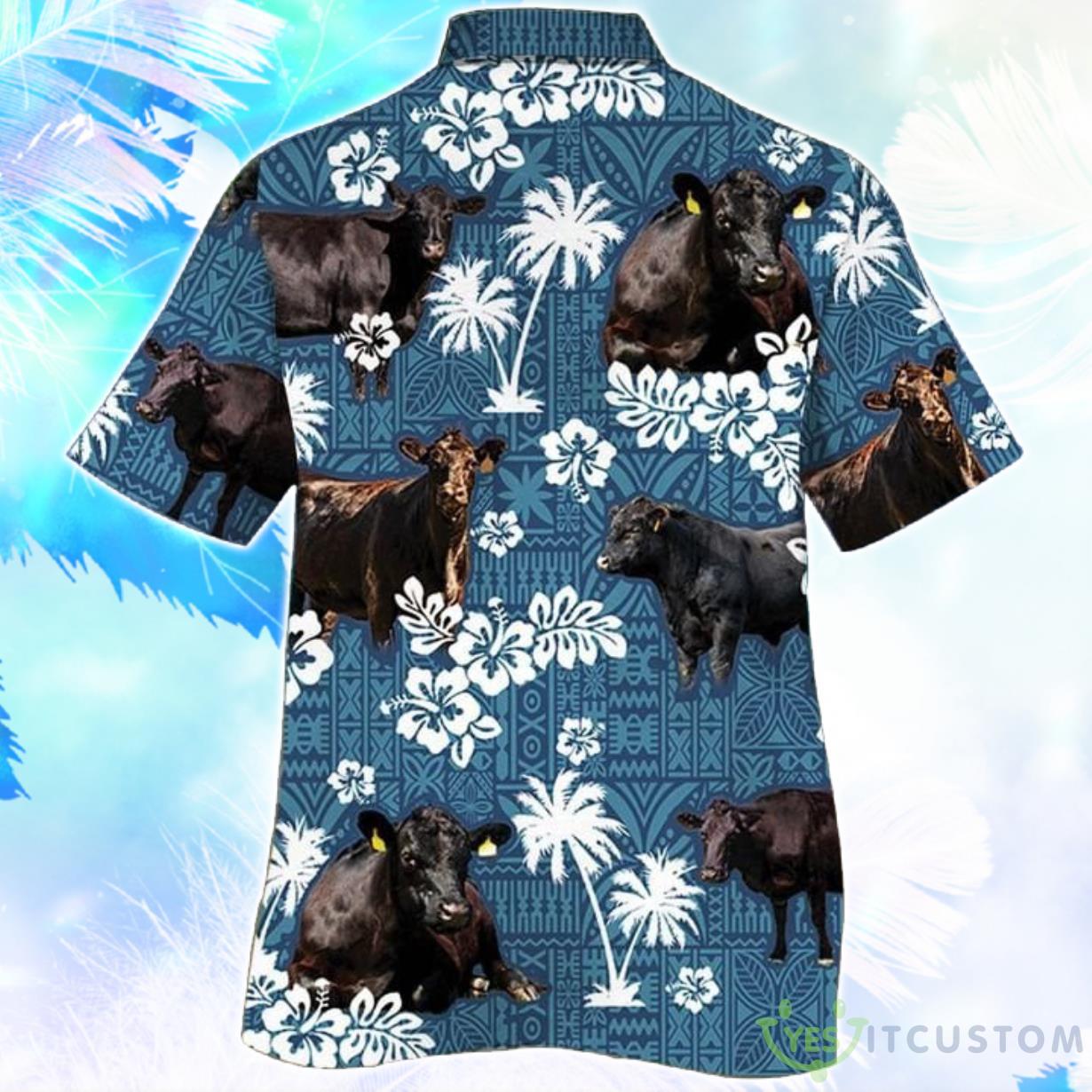 Black Angus Cattle Blue Tribal Hawaiian Shirt For Men Women 5 Black Angus Cattle Blue Tribal Hawaiian Shirt For Men Women Product Photo 2