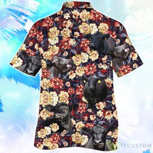Black Angus Cattle Red Plaid Pattern Hawaiian Shirt For Men Women Product Photo 2