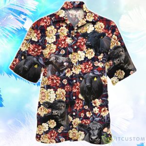 Black Angus Cattle Red Plaid Pattern Hawaiian Shirt For Men Women Product Photo 1