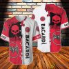Black Skull Bacardi Baseball Jersey Product Photo 1