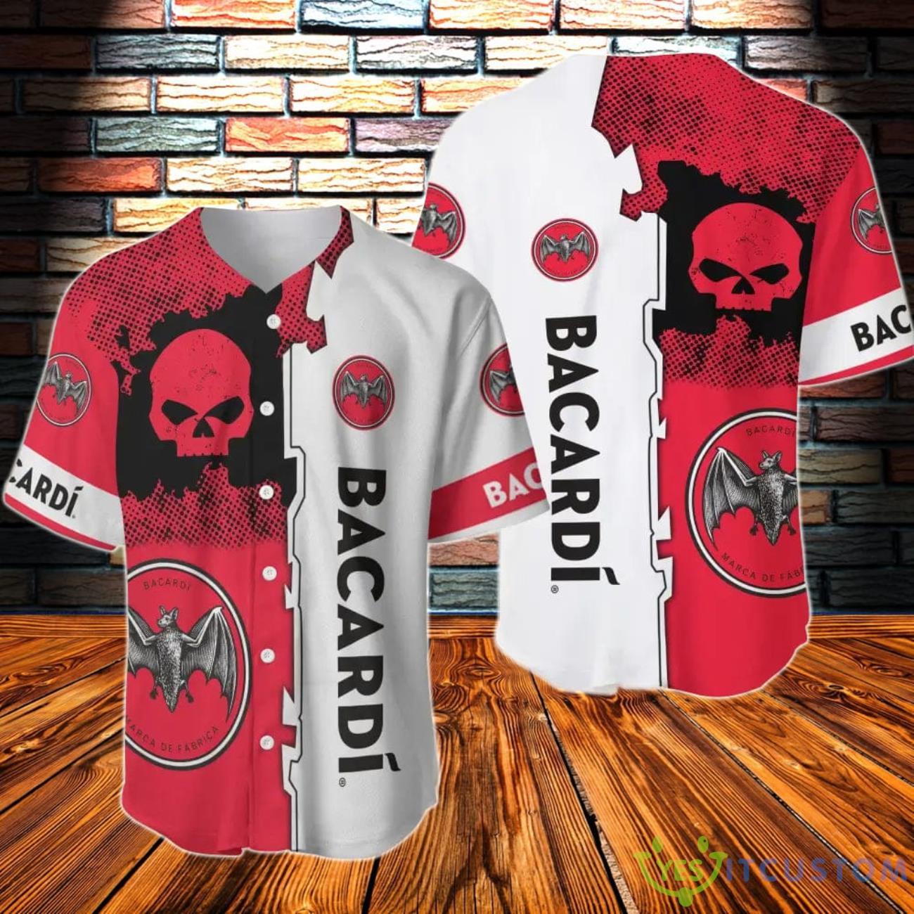 Black Skull Bacardi Baseball Jersey 3 Black Skull Bacardi Baseball Jersey Product Photo 1