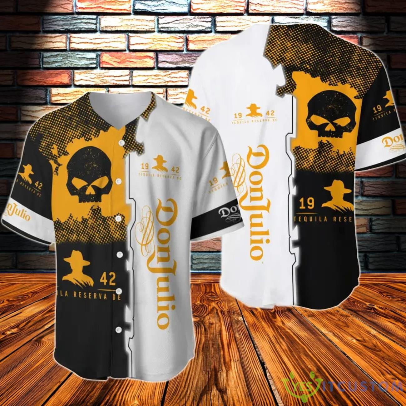 Black Skull Don Julio Baseball Jersey 3 Black Skull Don Julio Baseball Jersey Product Photo 1
