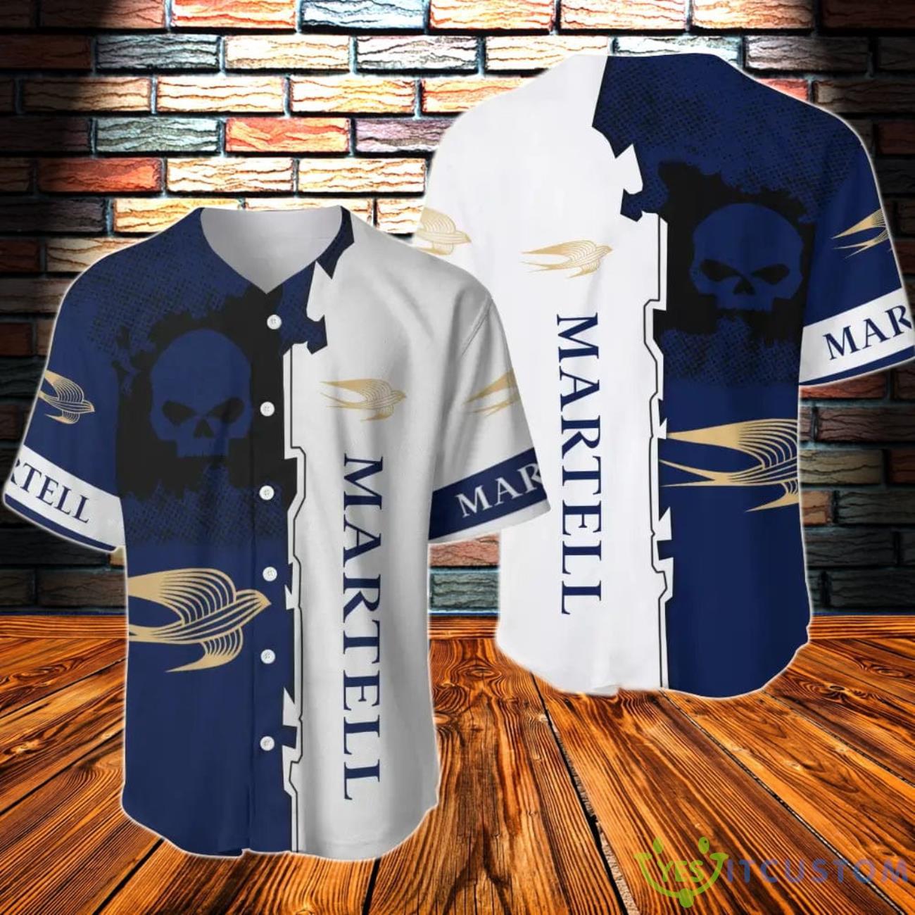 Black Skull Martell Baseball Jersey 3 Black Skull Martell Baseball Jersey Product Photo 1