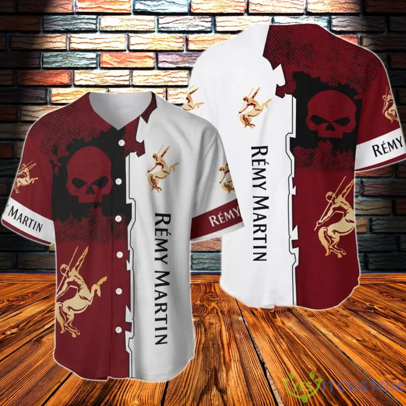 Black Skull Remy Martin Baseball Jersey 3 Black Skull Remy Martin Baseball Jersey Product Photo 1