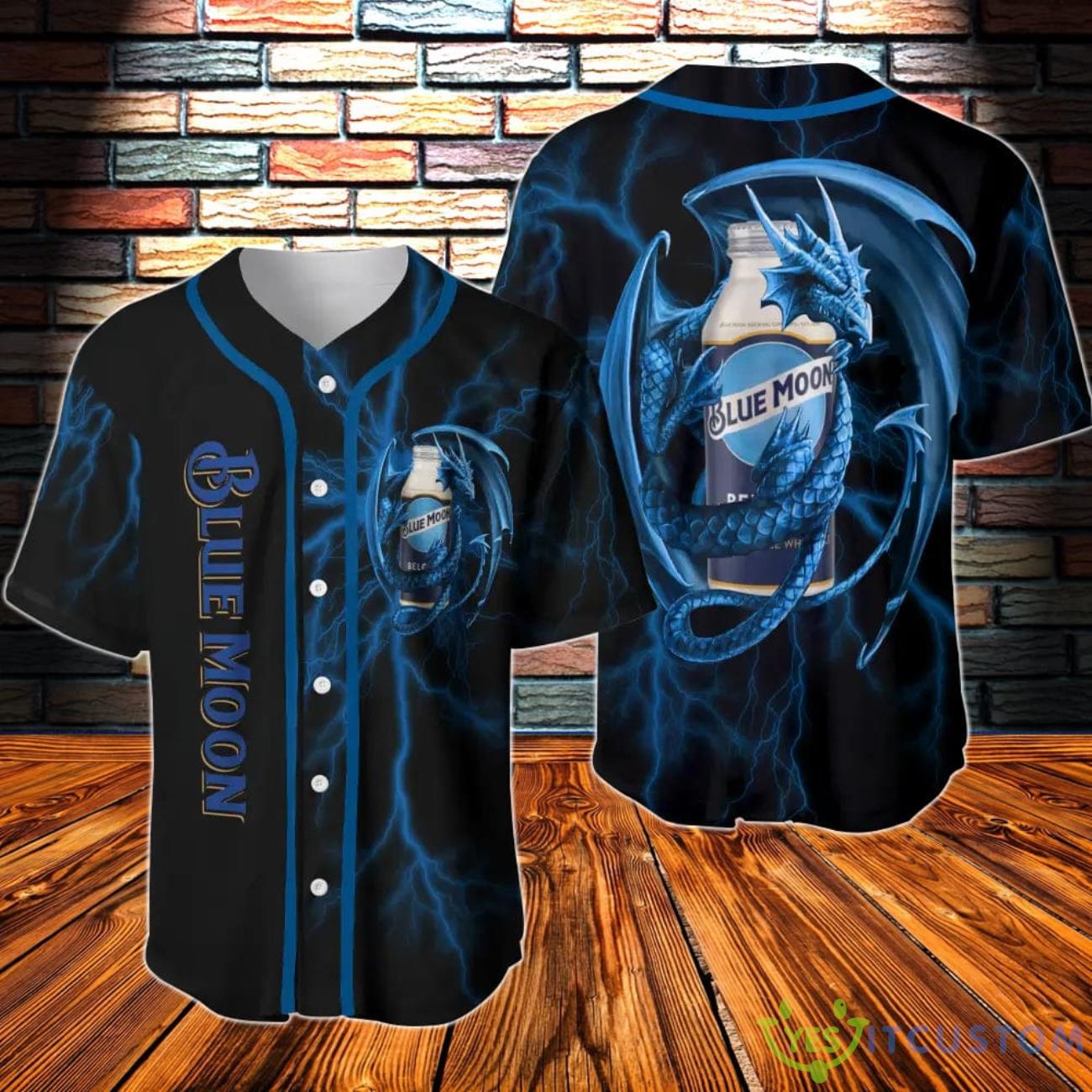 Blue Moon Dragon Thunder Baseball Jersey 3 Blue Moon Dragon Thunder Baseball Jersey Product Photo 1