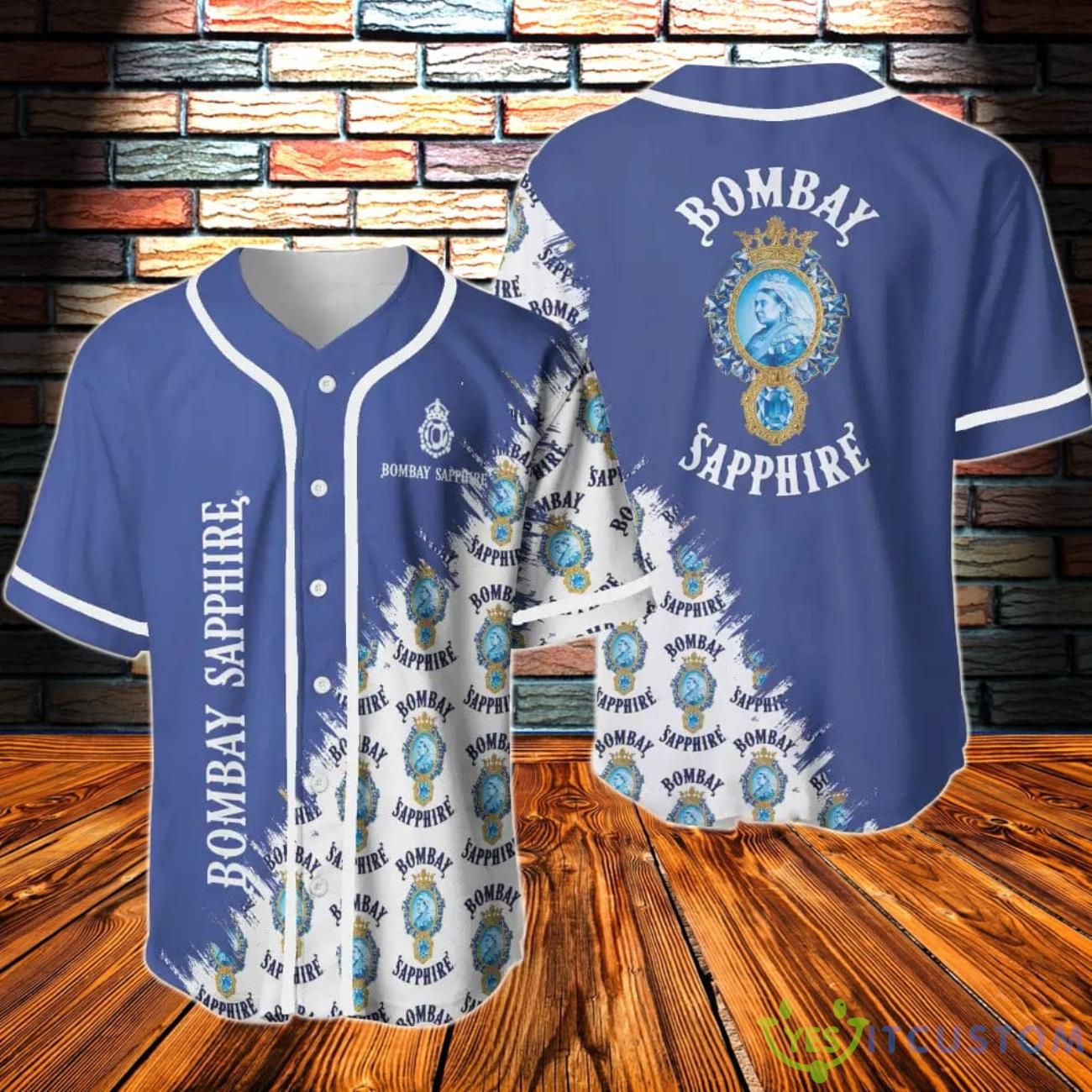 Bombay Sapphire Baseball Jersey 3 Bombay Sapphire Baseball Jersey Product Photo 1
