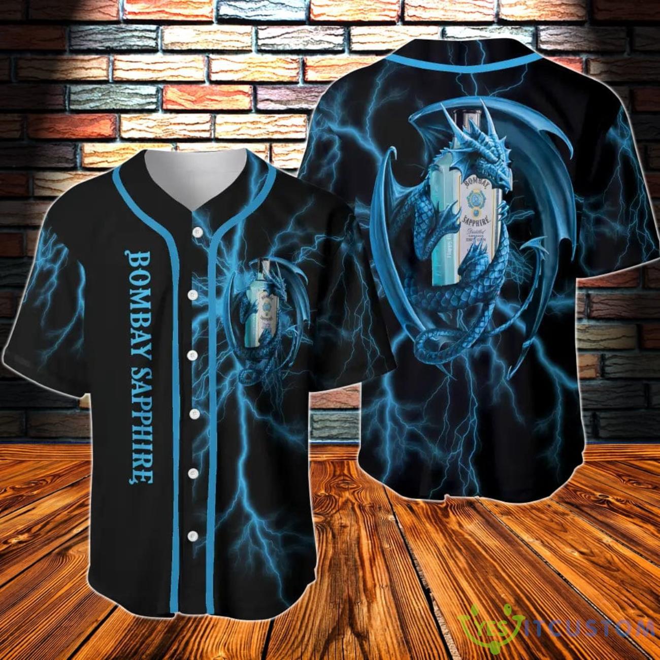 Bombay Sapphire Dragon Thunder Baseball Jersey 3 Bombay Sapphire Dragon Thunder Baseball Jersey Product Photo 1