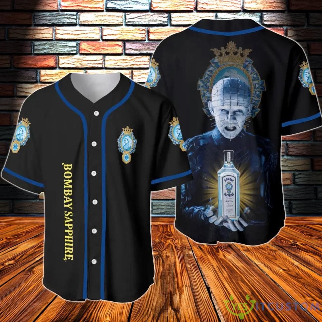 Bombay Sapphire Hellraiser Horror Baseball Jersey 3 Bombay Sapphire Hellraiser Horror Baseball Jersey Product Photo 1