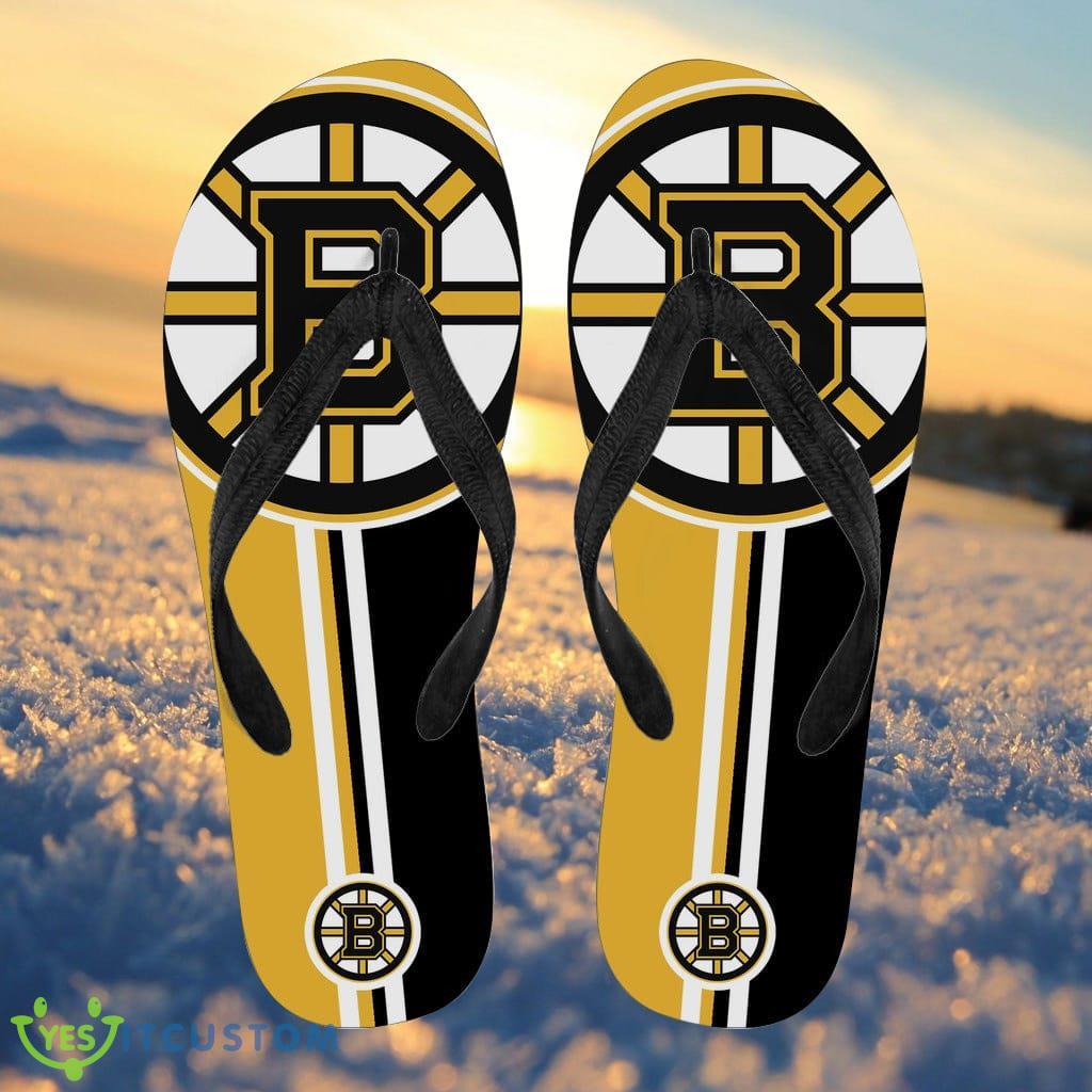 Boston Bruins Fan Gift Two Main Colors Flip Flops Product Photo 1