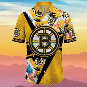 Boston Bruins NHL Flower Hawaiian Shirt Special Gift For Men And Women Fans Product Photo 2