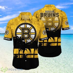 Boston Bruins NHL Logo Coconut Tropical Hawaiian Shirt Beach Gift For Fans Product Photo 1