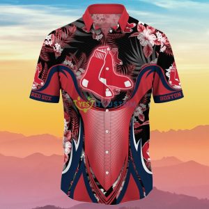 Boston Red Sox MLB Flower Hawaiian Shirt Best Gift For Men And Women Fans 4 Boston Red Sox MLB Flower Hawaiian Shirt Best Gift For Men And Women Fans Product Photo 2