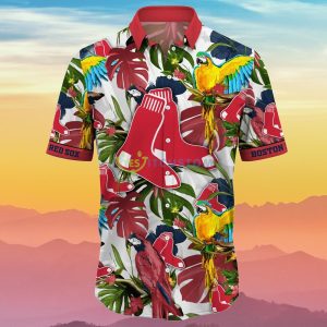 Boston Red Sox MLB Flower Hawaiian Shirt Best Gift Idea For Fans 4 Boston Red Sox MLB Flower Hawaiian Shirt Best Gift Idea For Fans Product Photo 2