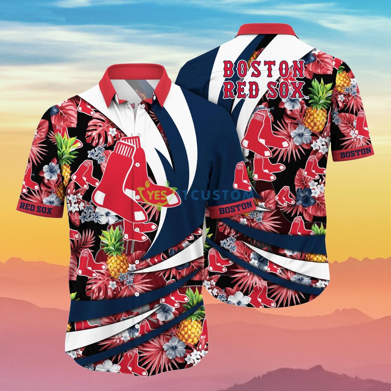 Boston Red Sox MLB Flower Hawaiian Shirt Special Gift For Fans 6 Boston Red Sox MLB Flower Hawaiian Shirt Special Gift For Fans Product Photo 1