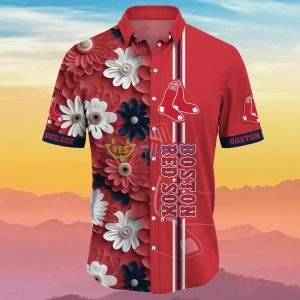 Boston Red Sox MLB Flower Hawaiian Shirt Summer Football Best Gift For Fans Product Photo 2