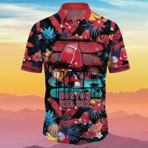 Boston Red Sox MLB Flower Hawaiian Shirt Summer Football Gift For True Fans Product Photo 2