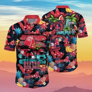 Boston Red Sox MLB Flower Hawaiian Shirt Summer Football Gift For True Fans Product Photo 1