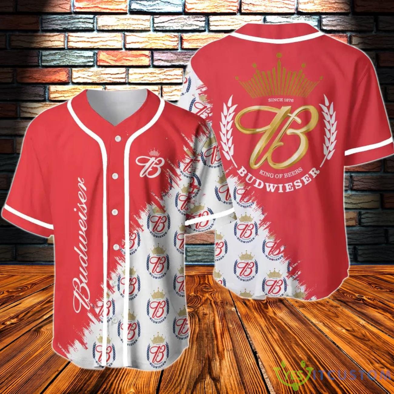 Budweiser Baseball Jersey 3 Budweiser Baseball Jersey Product Photo 1