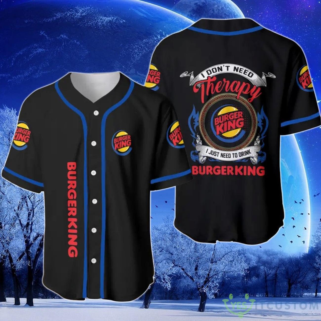 Burger King Therapy Baseball Jersey 3 Burger King Therapy Baseball Jersey Product Photo 1