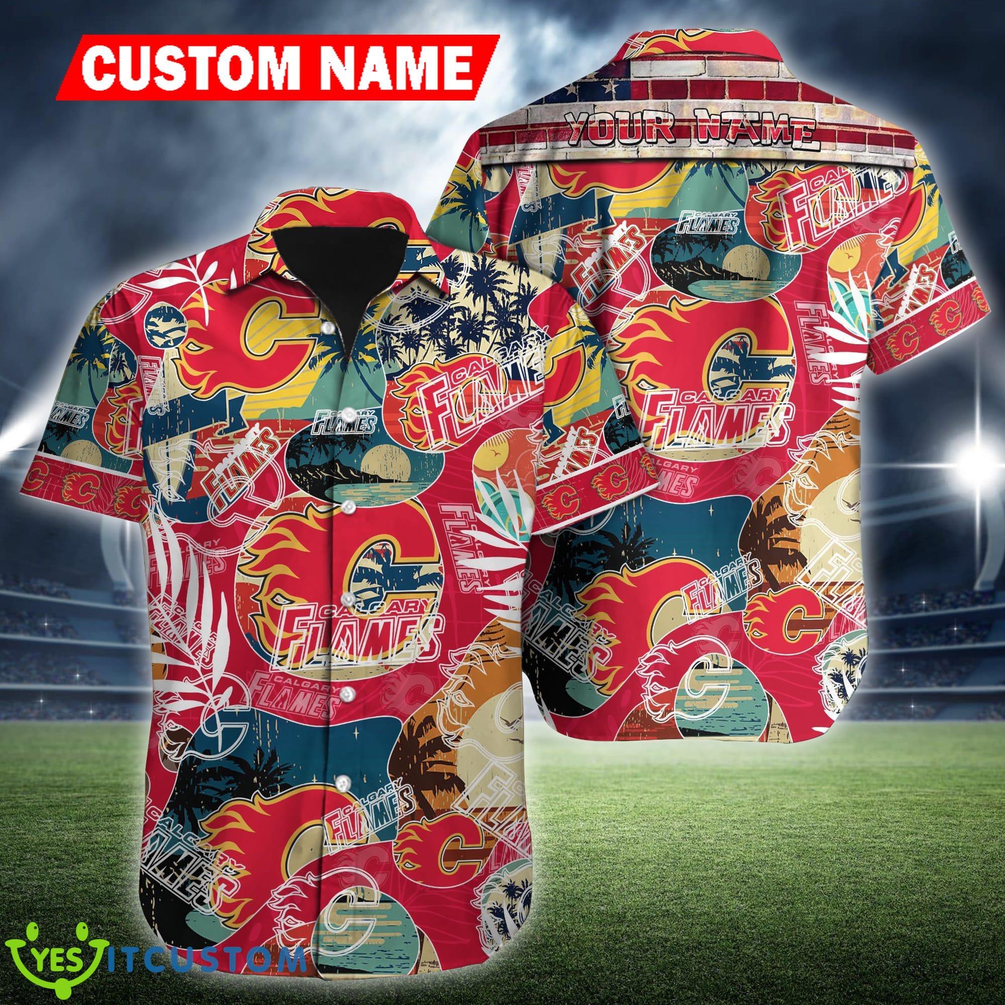 Calgary Flames Teams Casual Aloha Attire Personalized Hawaiian Shirt 2 Calgary Flames Teams Casual Aloha Attire Personalized Hawaiian Shirt - Calgary Flames Teams Casual Aloha Attire Personalized Hawaiian Shirt