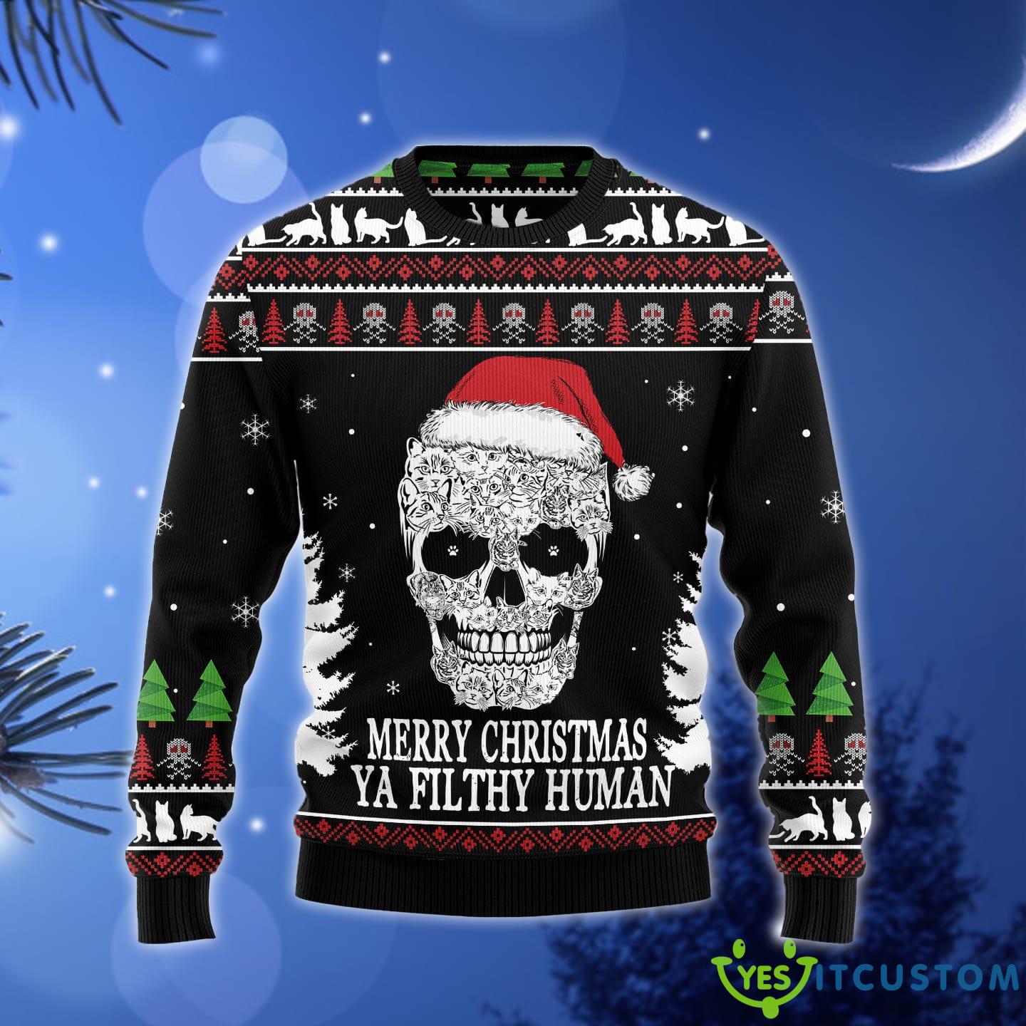 Cat Skull Santa Ugly Christmas Sweater Gift Men Women 5 Cat Skull Santa Ugly Christmas Sweater Gift Men Women - Cat Skull Santa Ugly Christmas Sweater Gift Men Women_1