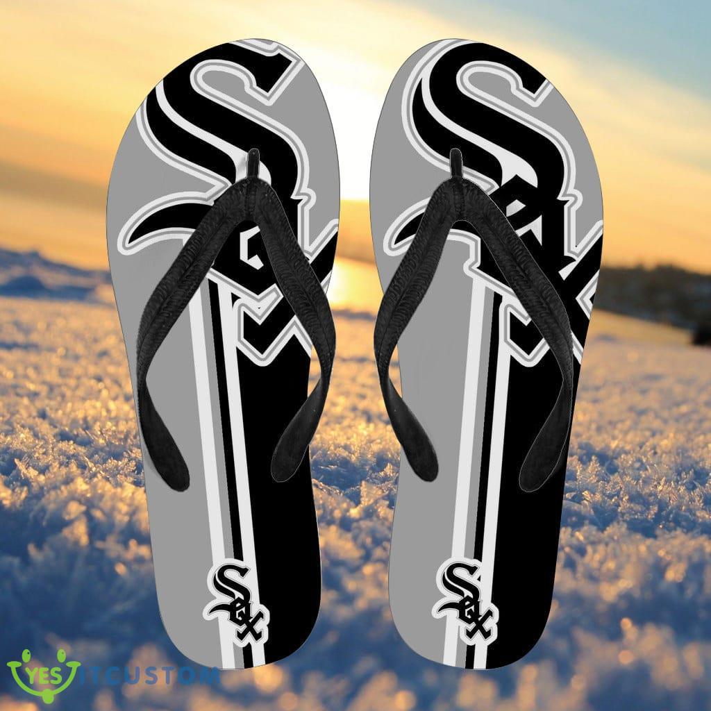 Chicago White Sox Fan Gift Two Main Colors Flip Flops 3 Chicago White Sox Fan Gift Two Main Colors Flip Flops Product Photo 1